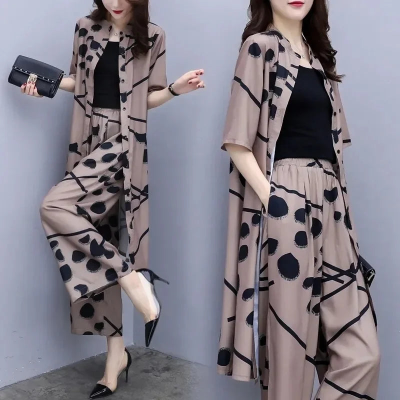 Plus Size  Small - 3XL 2 Piece Set Set Loose-fit Long Sleeve Top Bottoms 2-piece Set Fashionable Foreign Trade Best Seller