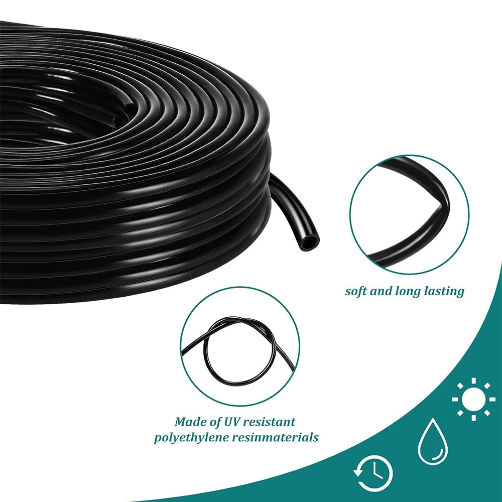 DIY Arbitrary Length 10M/20M/30M... Garden Hose 4/7mm Watering Irrigation System Supplies PVC Micro Drip Pipe Adjustable