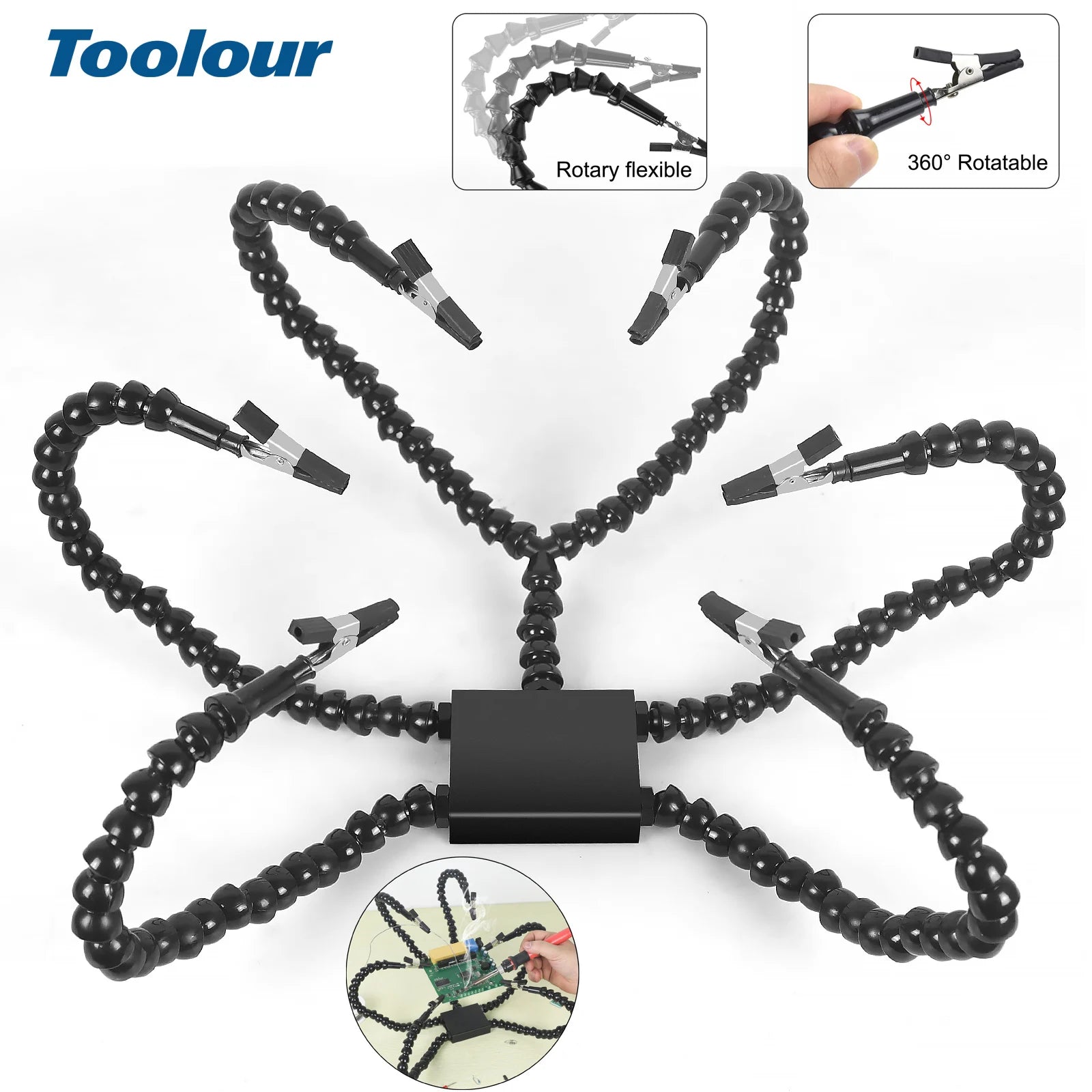 Helping Hands Soldering Station Flexible Helping Hand Arms Third Hand Soldering Tool for Electronic Repair Soldering