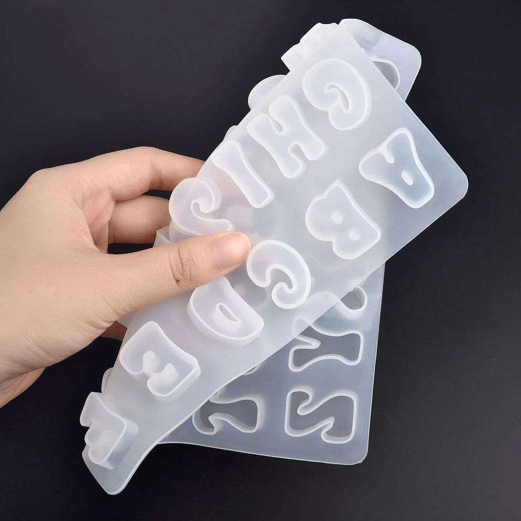 Alphabet Resin Mold DIY Earring Pendant Necklace Charms Keychain Letter Silicone Mold For Jewelry Making Handmade Crafts