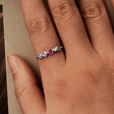 BAMOER 925 Sterling Silver Star CZ Engagement Ring for Women Stackble Eternity Rings Wedding Band for Friend Birthday Gifts