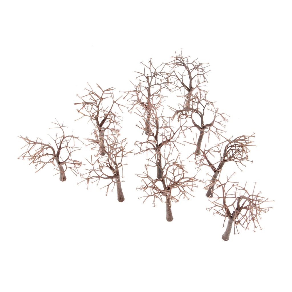 10 pcs 12cm Model Bare Trunk Tree Train Railway Building Scenery HO OO Scale Train Building Garden Park Winter Scene Layout