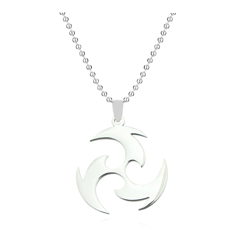 Genshin Impact Titanium Pendant Necklaces Element Pyro Hydro Anemo Electro Dengro Cyro Geo Hutao Boo Jewelry for Players Fans