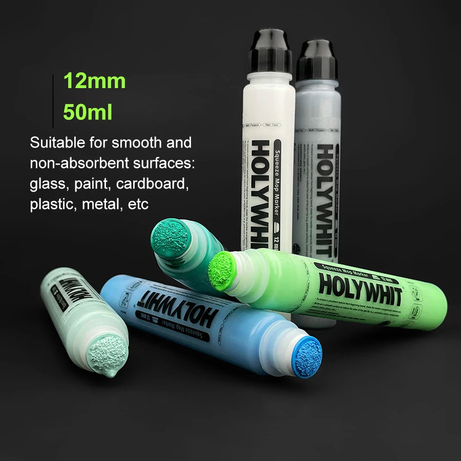50ml Graffiti Flow Pen Oil-based Paint Signature Pen Round Tip Highlighter Waterproof 12mm Paint Pen Mark Wall Painting