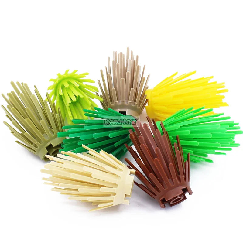 30PCS Bush 2x2 Plant Compatible 6064 Moc Bricks Parts Flower Tree Grass Construction Jungle Building Blocks Accessories