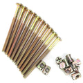 10 piece set of M6 X 100mm cylindrical bolts and nuts, bed, chair, and crib cross pin kit spare connector parts (100mm)