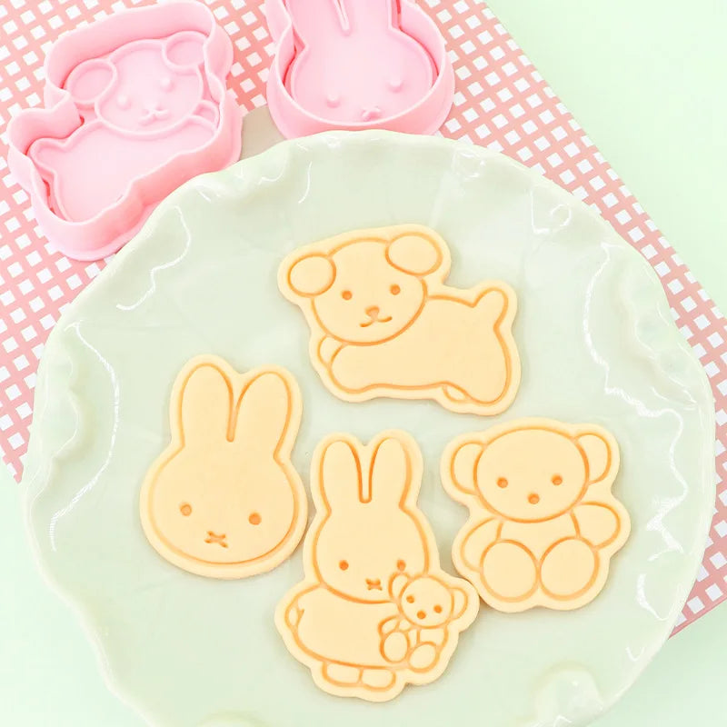 Miffy Anime Series Cookie Molds Creative Baking Tools Holiday Biscuit Cutter Sugar Cookie Shaper DIY Kitchen Baking Accessories