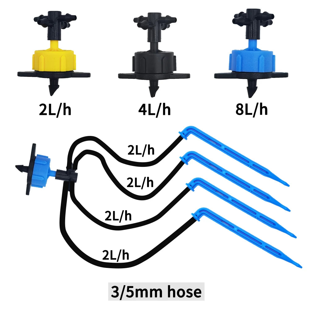 Garden Automatic Watering System Drip Irrigation 4-Way 3/5mm 2-Way Drip Arrow Transmitter Potted Plant 10/20set Greenhouse