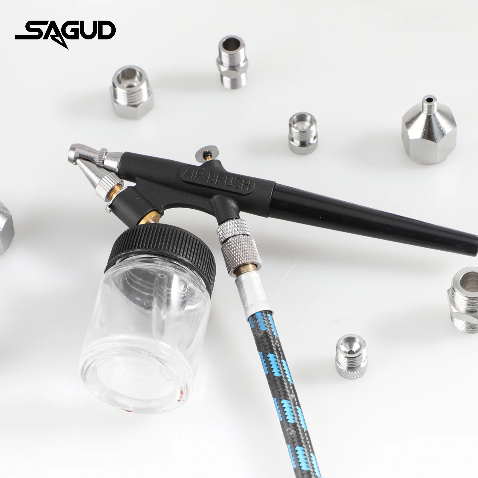 1-9PCS/Set Airbrush Adaptor Fitting Accessories Replacement Kit Coupling Connector Tool For Compressor and Air Brush Hose