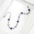 925 Sterling Silver Blue Zircon Heart Love Bracelets For Women Wedding Luxury Quality Jewelry Accessories  Items