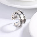 925 Sterling Silver Smooth Surface Adjustable Rings For Women Vintage Female Jewelry Wholesale