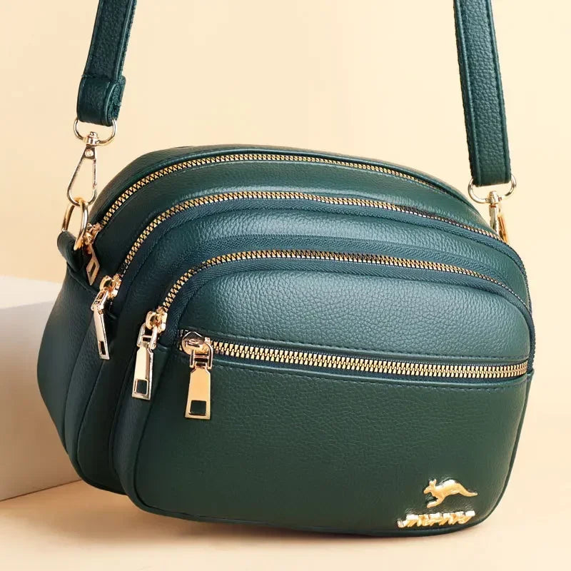 High Quality Soft Pu Leather Purse Fashion Women Shoulder Messenger Bag Multi-pocket Wear-resistant Bag Luxury Ladies Handbag Sac