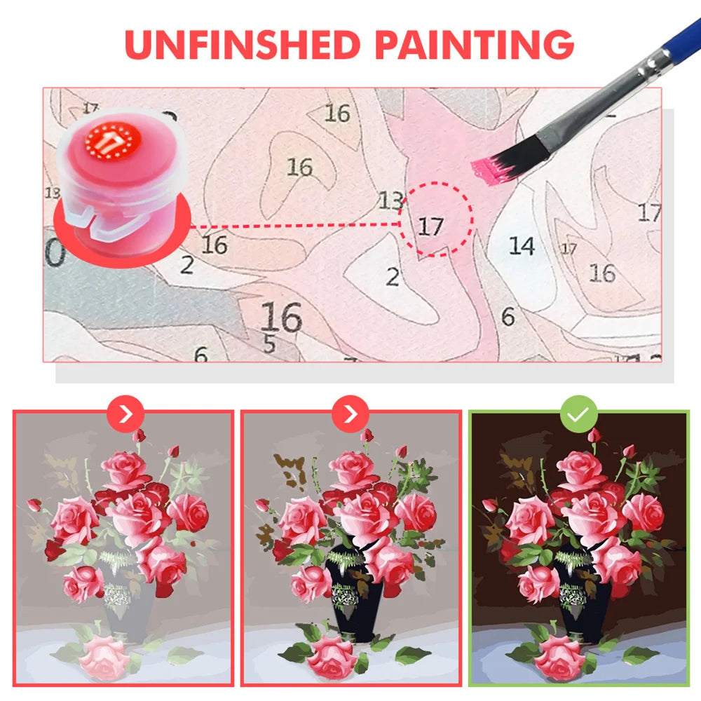 Anime Paint By Numbers Complete Kit Oil Paints Picture By Numbers Photo Wall Paintings Crafts For Adults For Drawing