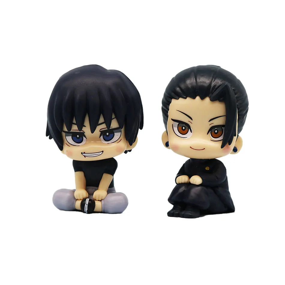 New 5Pcs/set Jujutsu Kaisen Cute Yuji Itadori Gojo Satoru Q Ver. PVC Action Figures Anime Figure Model Toys Collection Doll Gift