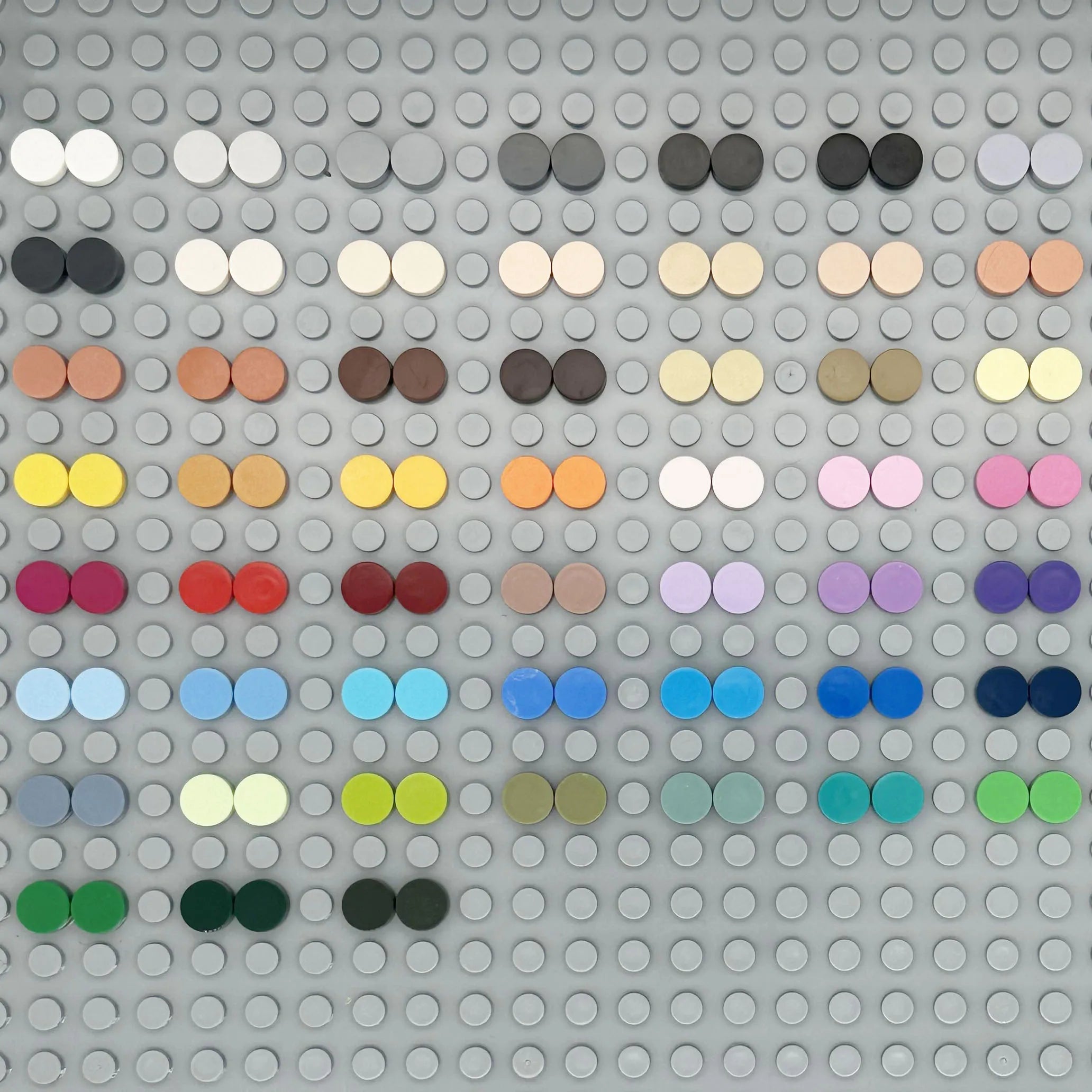 1000pcs DIY Pixel Art Bricks1x1 Round Tile Building Blocks Compatible with 98138 Anime Figure Assemble Toys Gift for Children