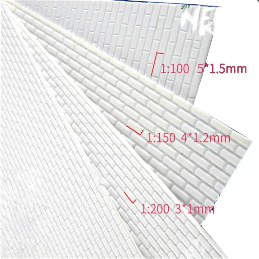 Abs Brick Sheet 1/100 1/150 1/200 Scale 20*30cm For Architectural Building Model Scenery Layout