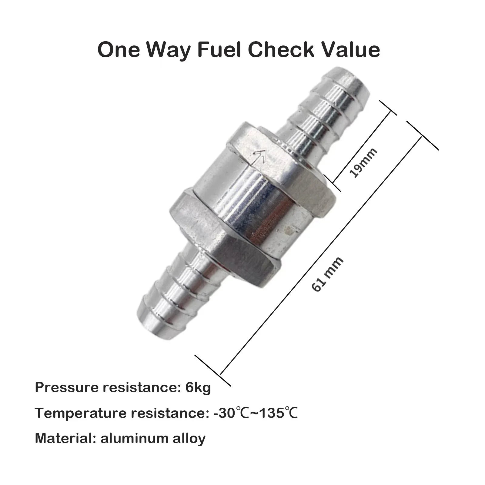 New Fuel Non Return Check Valve 6/8/10/12mm Aluminium Alloy Petrol Diesel Water Fuel Line One Way for Peugeot Renault