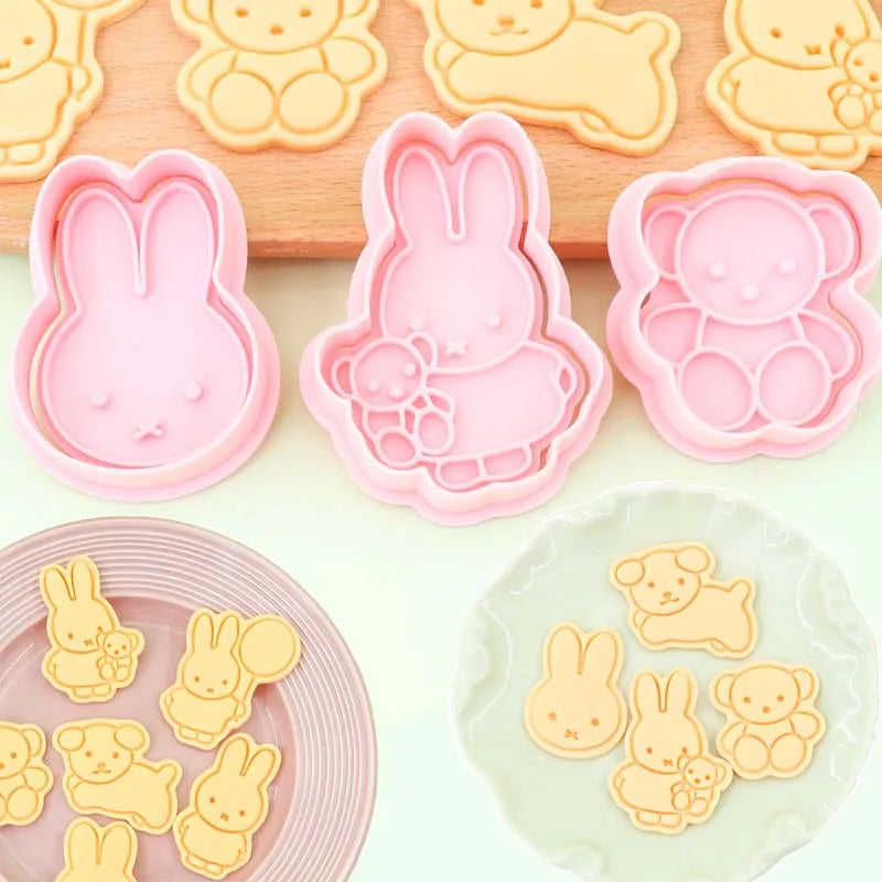 Miffy Anime Series Cookie Molds Creative Baking Tools Holiday Biscuit Cutter Sugar Cookie Shaper DIY Kitchen Baking Accessories