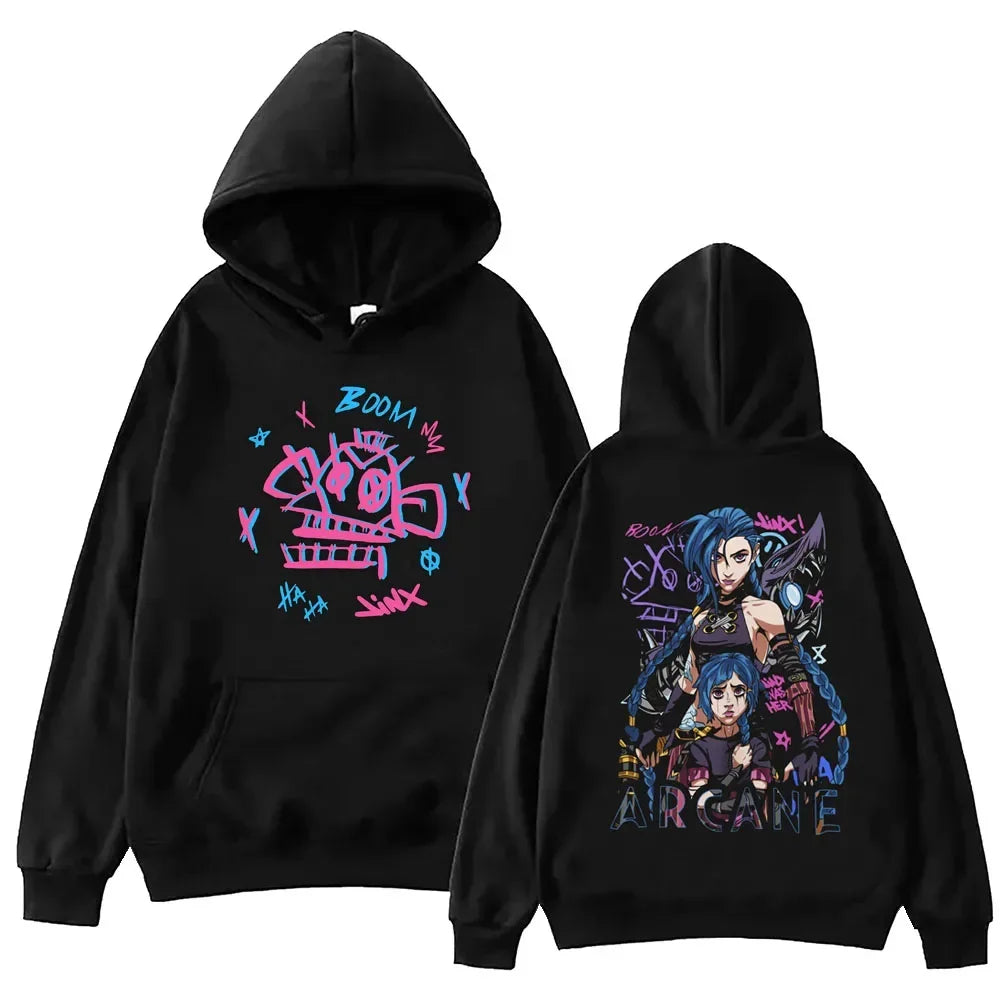 Arcane Hoodie Harajuku Hip Hop Pullover Tops Sweatshirt Fans Gift Streetwear Women/Men Sweatshirts Pullovers Hooded
