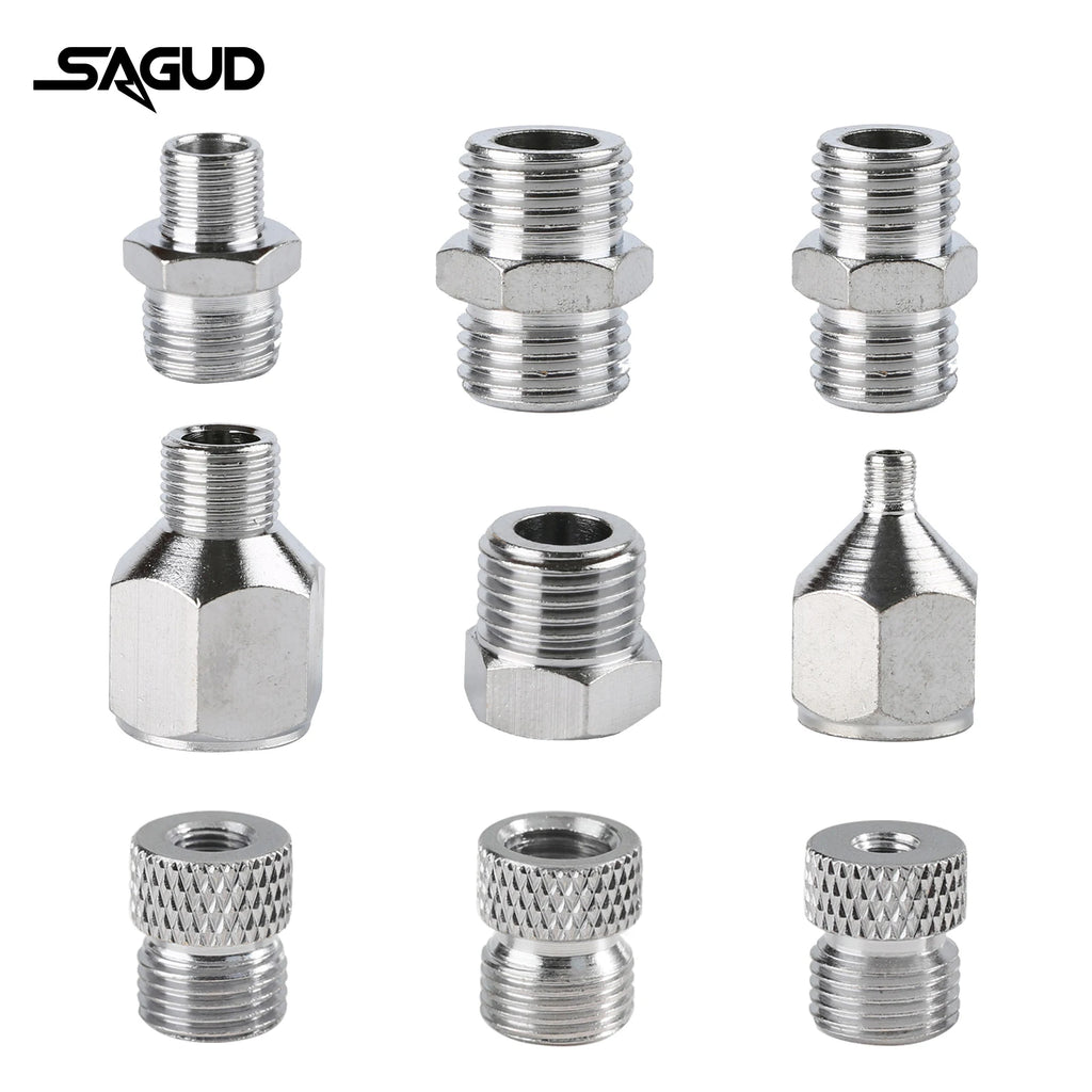 1-9PCS/Set Airbrush Adaptor Fitting Accessories Replacement Kit Coupling Connector Tool For Compressor and Air Brush Hose