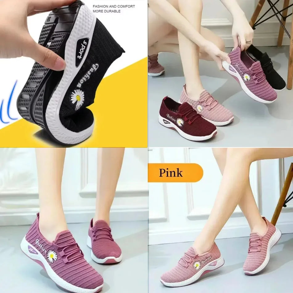 Women's Sports Trainers Shoes with Soft, Breathable Mesh Soles and Lightweight, Trendy Coconut Shoes