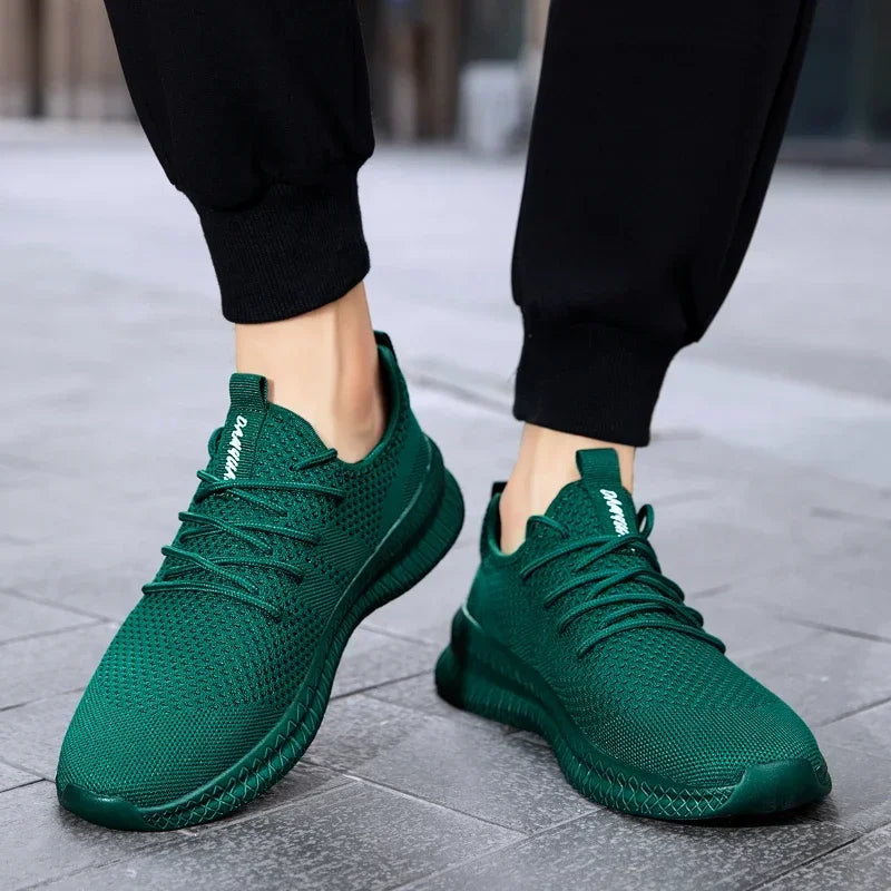 Ultralight Running Shoes for Men Casual Breathable Mesh Sneakers Anti-slip Fashion Solid Colour Men's Shoes Plus Size 46