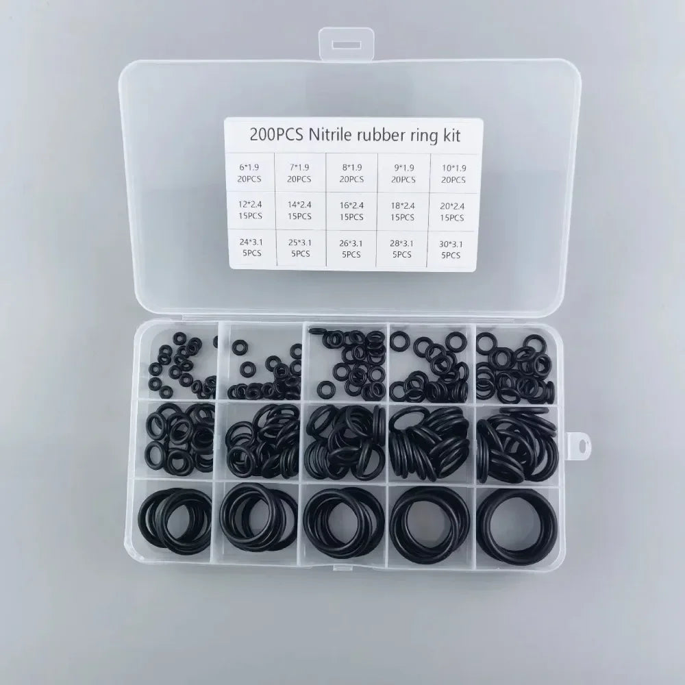 Rubber Round Gasket Sealing O Ring Set Elastic Oil Resist Washer Gaskets Seals for Faucet Professional Plumbing Repair