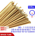 Brass pipe 0.25mm wall thickness 1-12.5mm OD brass tube 300 500mm length Straight tubing copper tube thin-walled Small diameter