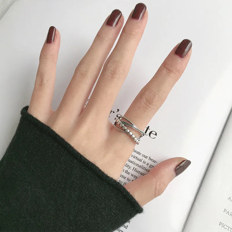 925 Sterling Silver Rings For Girls  Gothic Accessories Fashion Wedding Jewelry For Women GaaBou Jewellery