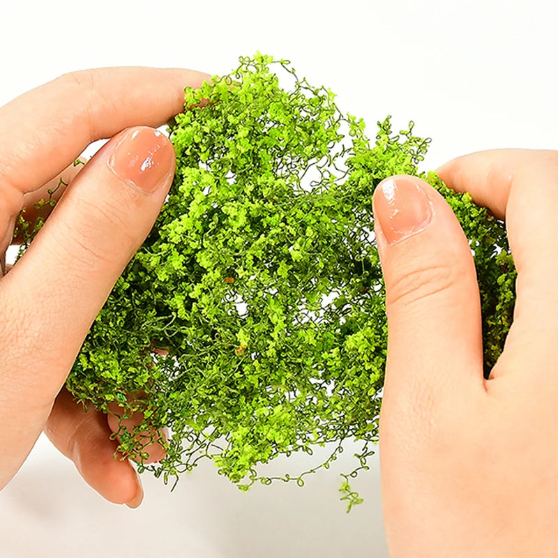 Simulation Miniature Cotton Thread Vine Leaves Model Materials Diy Micro Landscape Wall Plants Layout Accessory Diorama Kits