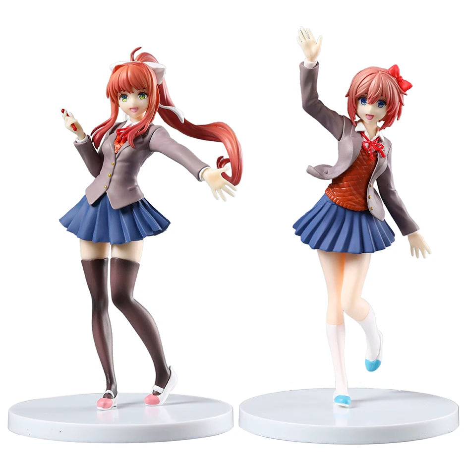 Doki Doki Literature Club! Sayori Monika PVC Anime Figurine Model Toy Figure Collection Doll Gift