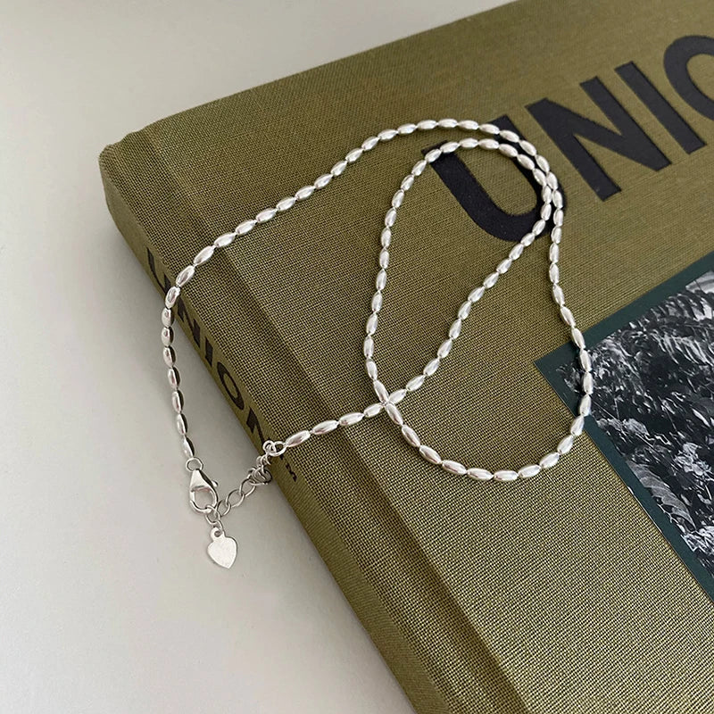 New 925 Sterling Silver Necklace Personality Charm Simple Style Woman Choker birthday Gift for Friends Exquisite Jewelry