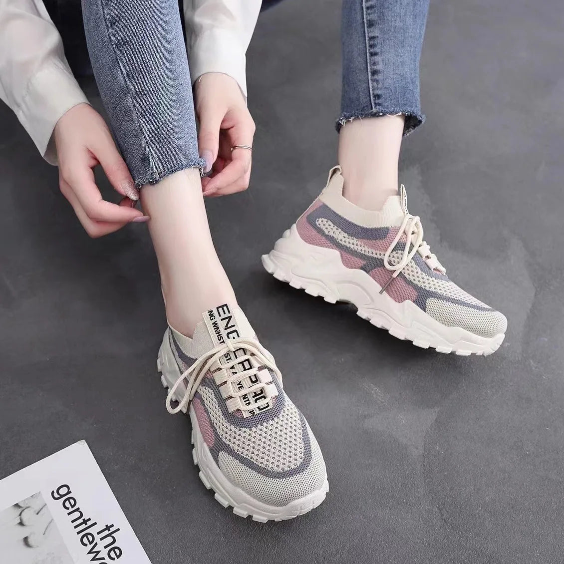 Trainers Shoes All-Match Mesh Casual Shoes Deodorant Soft Bottom Shoes Spring and Autumn Breathable Sneaker female Shoes