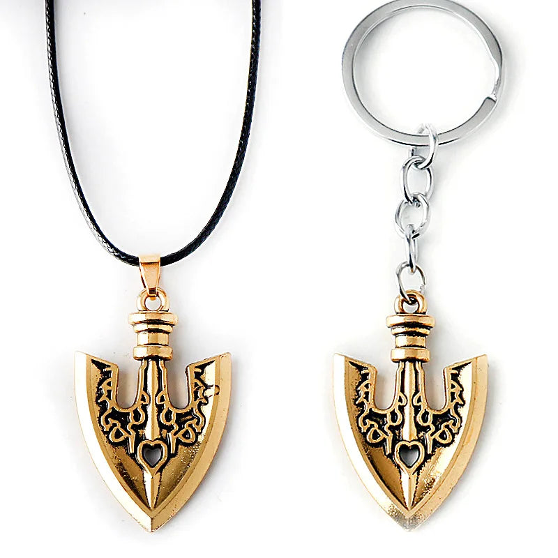 JOJOS Necklaces Kujo Jotaro Arrow Metal Pendant Chain Choker keychain Charm Gifts Jewelry collares