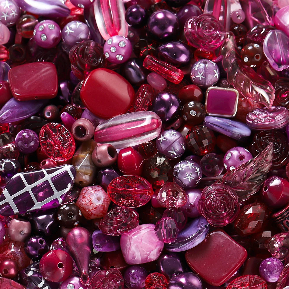 40g/lot Mixed Bowknot Beads Star Heart Butterfly Acrylic Spacer Bead for Jewelry Making DIY Bracelets Necklace Accessories