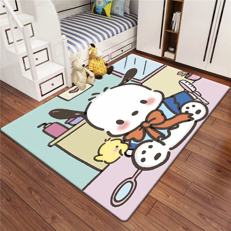 Miniso Sanrio Pochacco Printed Carpet Living Room Home Decoration Sofa,Table Rug Non-slip Bedside Leisure Mat Stain-resistant