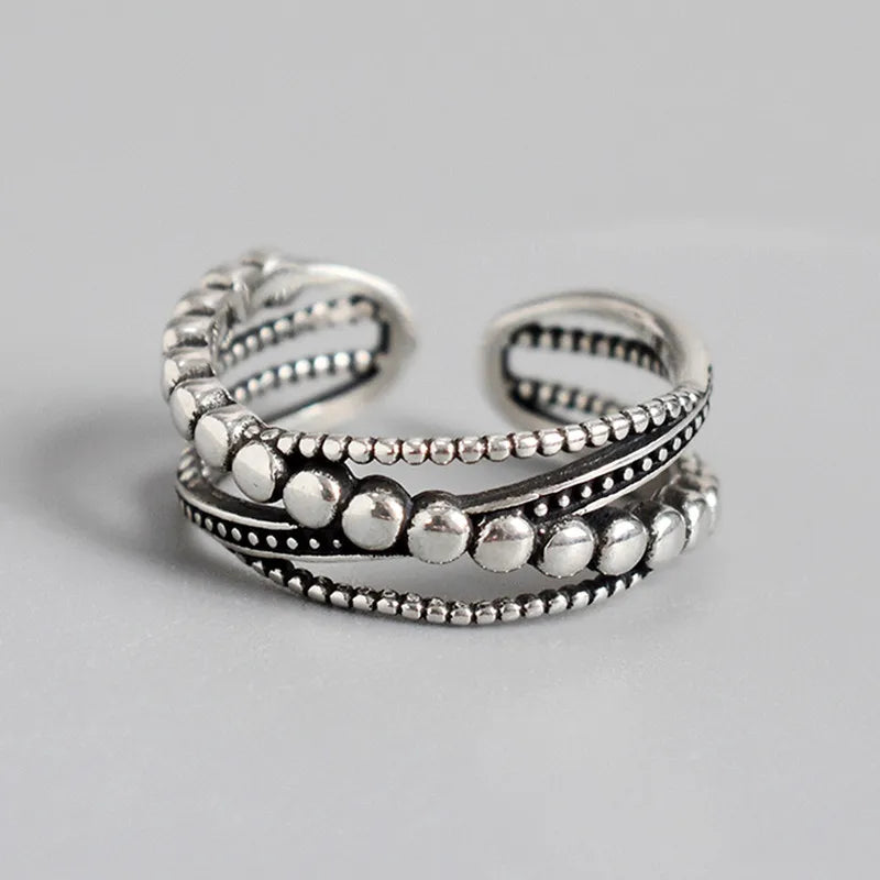 925 Sterling Silver Rings For Girls  Gothic Accessories Fashion Wedding Jewelry For Women GaaBou Jewellery