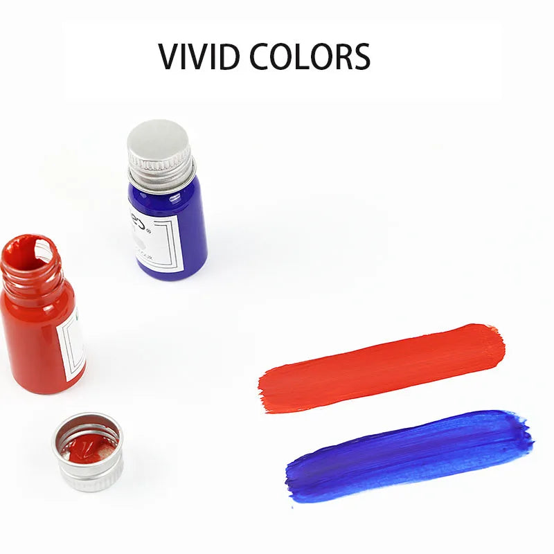 Dyed Fiber Permanent Fabric Paint Set 12/36 Colors 10ml/Tube Textile Acrylic Paints for Clothes Canvas Waterproof