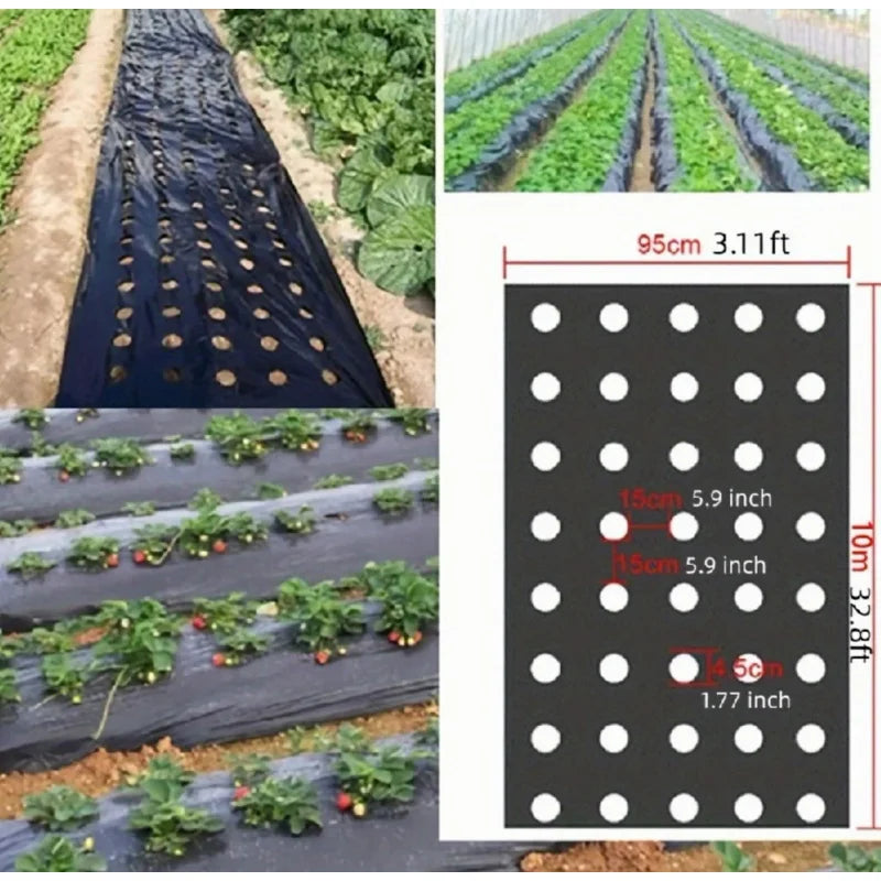 Vegetables weed fabric Our High-Quality Black Plastic Mulch Film - Perfect for Greenhouses and Plant Protection!