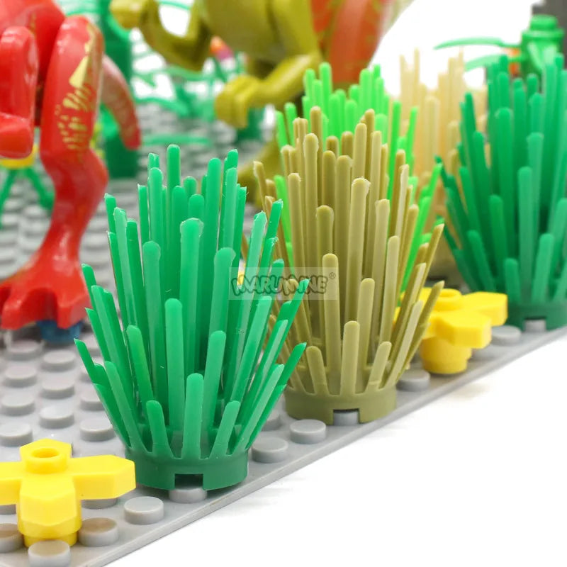 30PCS Bush 2x2 Plant Compatible 6064 Moc Bricks Parts Flower Tree Grass Construction Jungle Building Blocks Accessories
