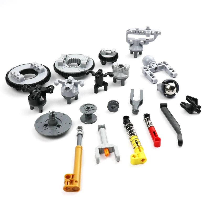 40 Pieces High-Tech Parts G60 Platform Machinery Accessory Suspension/Shock DIY Truck Replacement Man's Technical Block Toys