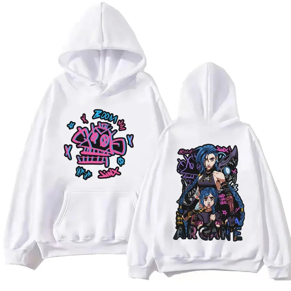 Arcane Hoodie Harajuku Hip Hop Pullover Tops Sweatshirt Fans Gift Streetwear Women/Men Sweatshirts Pullovers Hooded