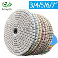 3/4/5/6/7Inch Diamond Polishing Pads Dry/Wet Buff Disc Abrasive for Sanding Granite Marble Quartz Tile Glass Grinding Tools