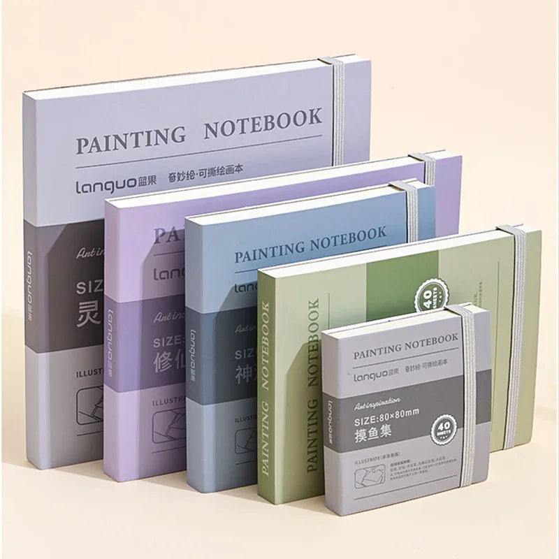 Tearable Drawing Notebook Sketchbook Handbook 250gsm Paper 40sheet Mini Book for Watercolor Acrylic Marker Pen Oil Paint Gouache