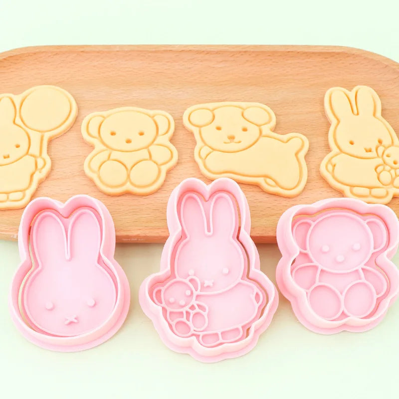 Miffy Anime Series Cookie Molds Creative Baking Tools Holiday Biscuit Cutter Sugar Cookie Shaper DIY Kitchen Baking Accessories