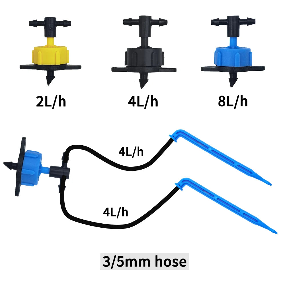 Garden Automatic Watering System Drip Irrigation 4-Way 3/5mm 2-Way Drip Arrow Transmitter Potted Plant 10/20set Greenhouse
