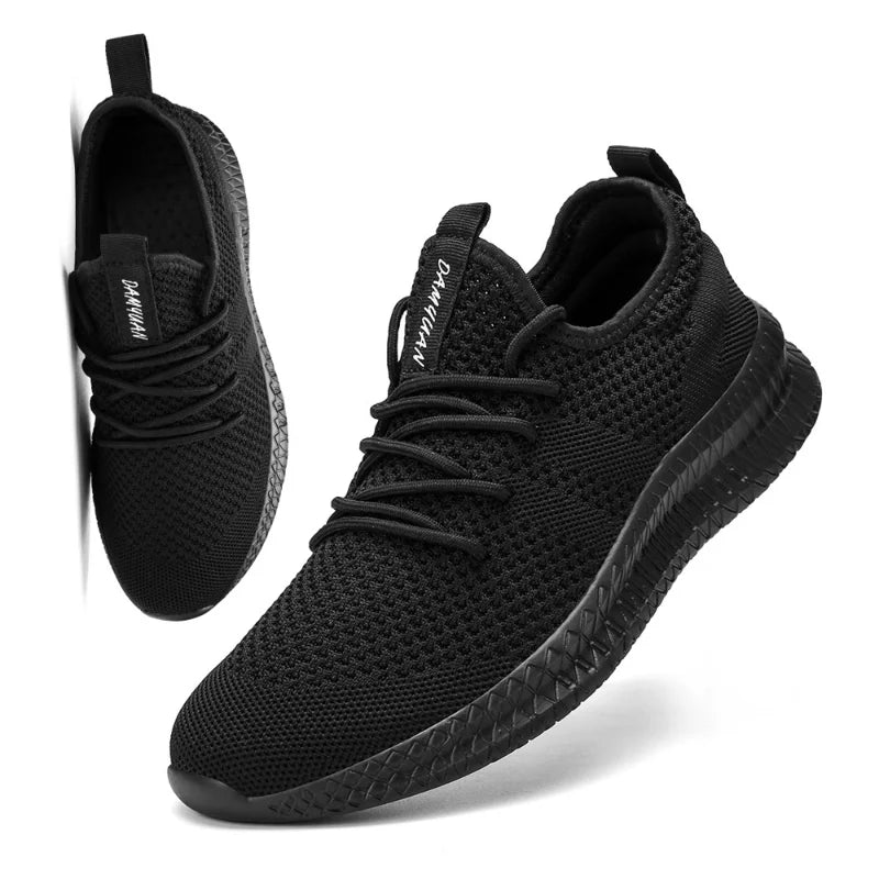 Ultralight Running Shoes for Men Casual Breathable Mesh Sneakers Anti-slip Fashion Solid Colour Men's Shoes Plus Size 46
