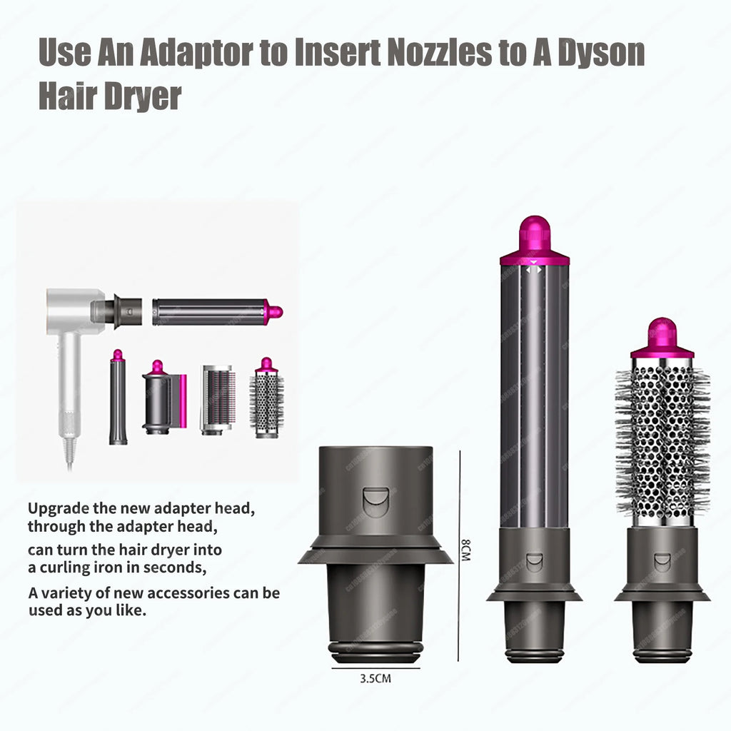 Fits Dyson Airwrap HS01 HS05 Hair Styling Nozzle Brush Anti fly Hair Nozzle For Dyson Hair Dryer Accessories Auto Hair Curling