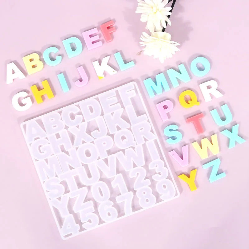 Alphabet Resin Mold DIY Earring Pendant Necklace Charms Keychain Letter Silicone Mold For Jewelry Making Handmade Crafts