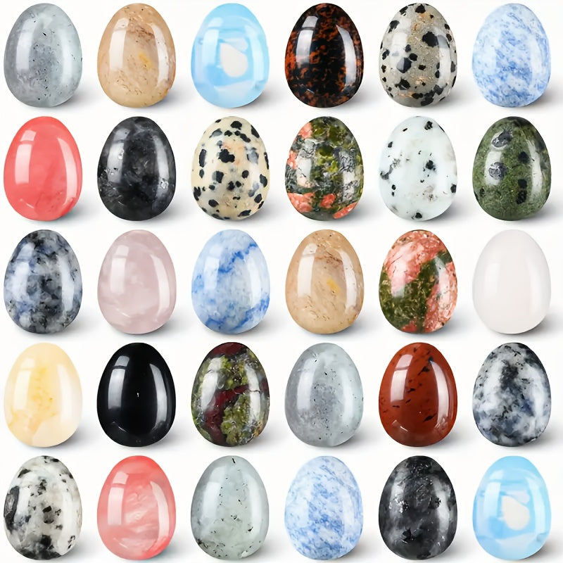 10pcs of Easter Egg Stone, Crystal Polished Stone, DIY Decoration, Suitable for Home Decoration, Desktop Ornaments, Aquarium Decorations, Holiday Gifts for Family And, Birthday Gifts.